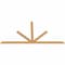 Ekena Millwork Saratoga Timber Gable Bracket, Western Red Cedar, 96"W x 48"H x 1 1/2"D x 3 1/2"F, 12/12 Pitch GBW096X48X0204SAR00SWR - alternate 4